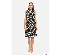 Midikleid mit grafischem Muster Schwarz/Beige 48