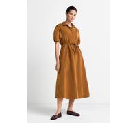 Midikleid mit Hemdkragen 36 cinnamon