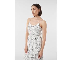 Midikleid mit längenverstellbaren Spaghettiträgern weiß 44