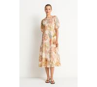 Midikleid mit Muschelprint 36 soft papaya