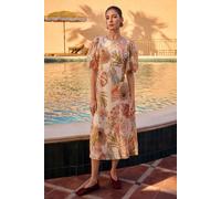 Midikleid mit Muschelprint 40 soft papaya