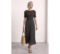 Midikleid mit Plisséerock und Print