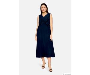 Midikleid mit V-Ausschnitt dunkelblau 40