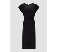 Midikleid mit V-Ausschnitt im Relaxed Fit 34 schwarz 2147621.9999.34