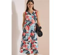 Midikleid mit V-Neck und Print