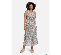 Midikleid ohne Arm White/Khaki 42