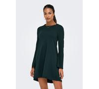 Midikleid ONLY "ONLAMALIO LIFE LS ONECK DRESS KNT", Damen, Gr. M, N-Gr, scarab, Obermaterial: 100% Polyester, unifarben, loose fit, Rundhals, Kleider Midikleid, Sommerkleid (61239805-M) scarab