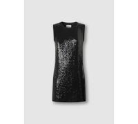 Midikleid PEPE JEANS "ELAINE DRESS", Damen, Gr. XL, N-Gr, schwarz (999schwarz), Web, Obermaterial: 76% Polyester, 17% Polyacryl, 7% Wolle, unifarben, körpernah kniefrei, Rundhals, Kleider Midikleid, m