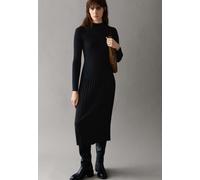 Midikleid PEPE JEANS "midi dress ANNA DRESS", Damen, Gr. S, Normalgrößen, schwarz, 54% Baumwolle, 36% Viskose, 10% Polyamid, Kleider Midikleid (90556217-S) schwarz