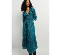 Midikleid PEPE JEANS "midi dress GISELLE DRESS", Damen, Gr. L, Normalgrößen, duck grün, 75% Baumwolle, 25% Viskose, Kleider Midikleid (96717224-L) duck grün