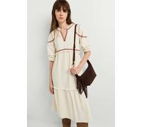 Midikleid PEPE JEANS "midi dress GRACE DRESS", Damen, Gr. M, Normalgrößen, canvas weiß, 100% Baumwolle, Kleider Midikleid (13197128-M) canvas weiß