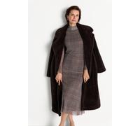 Midikleid RICHROYAL, Damen, Gr. S, N-Gr, Langarm, Web, braun (chocolate torte), Web, Obermaterial: 94% Polyester, 6% Elasthan, figurumspielend ca. Mitte Wade, Kleider Midikleid (60497538-S) chocolate