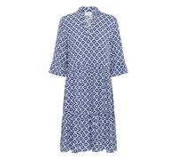 Midikleid SAINT TROPEZ "Damen Kleid EdaSZ", Damen, Gr. S, N-Gr, blau (blauindigo maroc tiles), Obermaterial: 100% Viskose LENZING ECOVERO CV LenzEcov., Kleider Midikleid (11094418-S) blauindigo maroc 