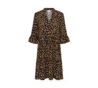Midikleid SAINT TROPEZ "Damen Kleid EdaSZ", Damen, Gr. S, N-Gr, braun (tiger's eye spotty leopard), Obermaterial: 100% Viskose LENZING ECOVERO CV LenzEcov., Kleider Midikleid (95658003-S) tiger's eye 