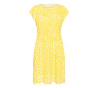 Midikleid SAINT TROPEZ "Damen Kleid GislaSZ", Damen, Gr. M, N-Gr, weiß (ice aspen gold leopard), Obermaterial: 100% Viskose LENZING ECOVERO CV LenzEcov., Kleider Midikleid (68907848-M) ice aspen gold