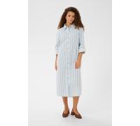 Midikleid SAINT TROPEZ "Damen Kleid ZalindaSZ", Damen, Gr. M, N-Gr, blau (skyway ice stripe), Obermaterial: 100% Baumwolle CO., Kleider Midikleid (33325631-M) skyway ice stripe
