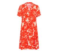 Midikleid SAINT TROPEZ "Kleid EdaSZ", Damen, Gr. M, N-Gr, rot (poinciana water blooms), Obermaterial: 100% Viskose LENZING ECOVERO CV LenzEcov., Kleider Midikleid (75517269-M) poinciana water blooms