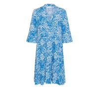 Midikleid SAINT TROPEZ "Kleid EdaSZ", Damen, Gr. S, N-Gr, blau (campanula soft zigzag), Obermaterial: 100% Viskose LENZING ECOVERO CV LenzEcov., Kleider Midikleid (42098829-S) campanula soft zigzag