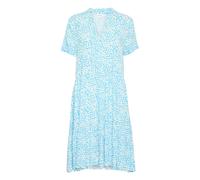 Midikleid SAINT TROPEZ "Kleid EdaSZ", Damen, Gr. S, N-Gr, blau (ethereal blau leomania), Obermaterial: 100% Viskose LENZING ECOVERO CV LenzEcov., Kleider Midikleid (88656162-S) ethereal blau leomania