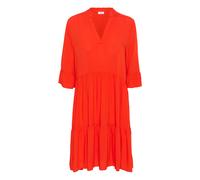 Midikleid SAINT TROPEZ "Kleid EdaSZ", Damen, Gr. XL, N-Gr, rot (poinciana), Obermaterial: 100% Viskose LENZING ECOVERO CV LenzEcov., Kleider Midikleid (22618340-XL) poinciana