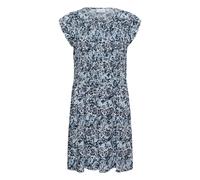 Midikleid SAINT TROPEZ "Kleid GislaSZ", Damen, Gr. XL, N-Gr, blau (nightsky brushed blooms), Obermaterial: 100% Viskose LENZING ECOVERO CV LenzEcov., Kleider Midikleid (61012143-XL) nightsky brushed b