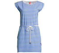 Midikleid SALZHAUT "Knielanges Kleid (Midi) PAPPNEES", Damen, Gr. XS, EURO, blau (sanftes weiß, sky), Obermaterial: 50% Baumwolle CO. 50% Polyester PES., Kleider Midikleid (54110333-XS) sanftes weiß,