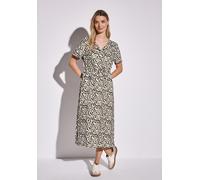 Street One - Gemustertes Midi-Kleid beige - Gr. - 34
