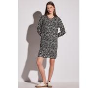 Street One - Gemustertes Tunika-Kleid schwarz - Gr. - 34