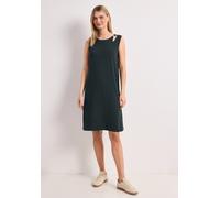 Midikleid STREET ONE, Damen, Gr. 36, EURO-Größen, deep bound grün, Stoff, 95% Viskose, 5% Elasthan, unifarben, normal knielang, Rundhals, abgesteppt, Kleider Midikleid, mit Rundhalsausschnitt (2014373