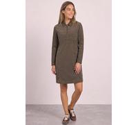 Midikleid STREET ONE, Damen, Gr. 36, EURO-Größen, Langarm, Cord, velvet mocha, Cord, 98% Baumwolle, 2% Elasthan, unifarben, normal knieumspielend, V-Ausschnitt, abgesteppt, Kleider Midikleid, in Cord-