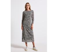 Street One Damen 1408845 Gemustertes Mesh-Kleid, Morning beige, 40