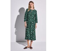 STREET ONE Damen A144388 Bedrucktes Kleid, Hunter Green, 40
