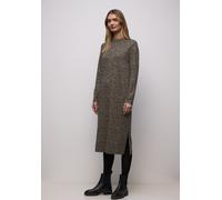 Midikleid STREET ONE, Damen, Gr. 40, EURO-Größen, molten earth, Stoff, 85% Viskose, 13% Polyester, 2% Elasthan, animal-print, normal wadenlang, hoch geschlossener Ausschnitt, abgesteppt, Kleider Midik