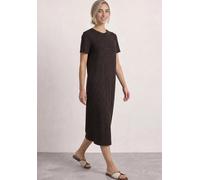 Midikleid STREET ONE, Damen, Gr. 40, EURO-Größen, molten earth, Stoff, 87% Viskose, 11% Polyester, 2% Elasthan, gemustert, comfort fit wadenlang, Rundhals, normaler Saum, Kleider Midikleid, mit grafis