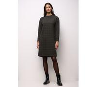 Midikleid STREET ONE, Damen, Gr. 42, EURO-Größen, schwarz, Stoff, 68% Polyester, 30% Viskose, 2% Elasthan, gemustert, normal normal, Rundhals, Bündchen, Kleider Midikleid, mit grafischem Muster (68608