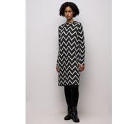 Street One Frauen Gemustertes T-Shirtkleid in Schwarz, Gr: 44