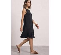 Street One Knielanges Kleid mit Rundhals und Knopfdetail Black 44