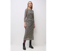 Street One Damen Mesh-Kleid mit Leo-Muster