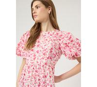 Midikleid Y.A.S "YASCOLEA SS ANKLE DRESS S. NOOS", Damen, Gr. 38, N-Gr, pristine aop:donna, Web, Obermaterial: 100% Baumwolle, bedruckt, knöchellang, Rundhals, elastischer Bund, Kleider Midikleid, Som