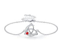 Midir&Etain Keltische Knoten Mond Armband 925 Sterling Silber Mond Armband Keltischer Schmuck Geschenke für Frauen Mädchen Freundin