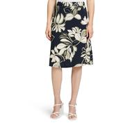 Midirock BETTY BARCLAY "Damen mit Muster", Damen, Gr. 40, bunt (dunkelblau, grün), Obermaterial: 95% Viskose, 5% Elasthan, figurumspielend knielang, Röcke (75261218-40) dunkelblau, grün