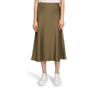 Midirock BETTY & CO "Damen mit elastischem Bund", Damen, Gr. 40, dusty olive, Satin, Obermaterial: 96% Polyester, 4% Elasthan, figurumspielend lang, Röcke (33537437-40) dusty olive