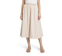 Midirock BETTY & CO "Damen mit elastischem Bund", Damen, Gr. 42, grau, Obermaterial: 61% Baumwolle, 34% Polyester, 5% Elasthan, figurumspielend lang, Röcke (27370606-42) grau