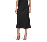 Midirock BETTY & CO "Damen mit elastischem Bund", Damen, Gr. 44, schwarz, Satin, Obermaterial: 100% Polyester, figurumspielend lang, Röcke (18553201-44) schwarz