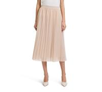 Midirock BETTY & CO "Betty & Co Midirock mit Plissee", Damen, Gr. 46, grau, Netz, Obermaterial: 100% Polyester. Futter: 100% Polyester., feminin, figurumspielend lang, Röcke, Plissee (73355228-46) gra