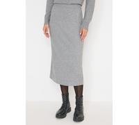 Midirock CECIL, Damen, Gr. L (42), grau (sporty grau melange), Stoff, 33% Polyester, 31% Polyacryl, 24% Baumwolle, 12% Nylon, unifarben, normal wadenlang, Röcke, mit Schlitz (12334614-L) sporty grau m