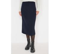 Midirock CECIL, Damen, Gr. XL (44), urban dunkelblau, Stoff, 33% Polyester, 31% Polyacryl, 24% Baumwolle, 12% Nylon, unifarben, normal wadenlang, Röcke, mit Schlitz (87376500-XL) urban dunkelblau