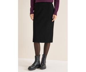 Midirock CECIL, Damen, Gr. XXL (46), schwarz, Stoff, 70% Polyester, 23% Viskose, 4% metallisierte Fasern, 3% Elasthan, unifarben, normal wadenlang, Röcke, mit Glitzerdetails (30158717-XXL) schwarz