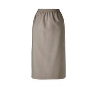 Midirock GOLDNER "Kurzgröße Reiserock mit Rundumdehnbund", Damen, Gr. 23, beige (taupe), Obermaterial: 100% Polyester PES., normal, Röcke, Ohne (55583951-23) taupe