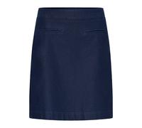 Midirock ICHI "Casual IHKATE", Damen, Gr. M, blau (dunkelblau), Obermaterial: 73% Baumwolle CO. 17% Polyester PES. 10% Elasthan EL., Röcke (50693635-M) dunkelblau